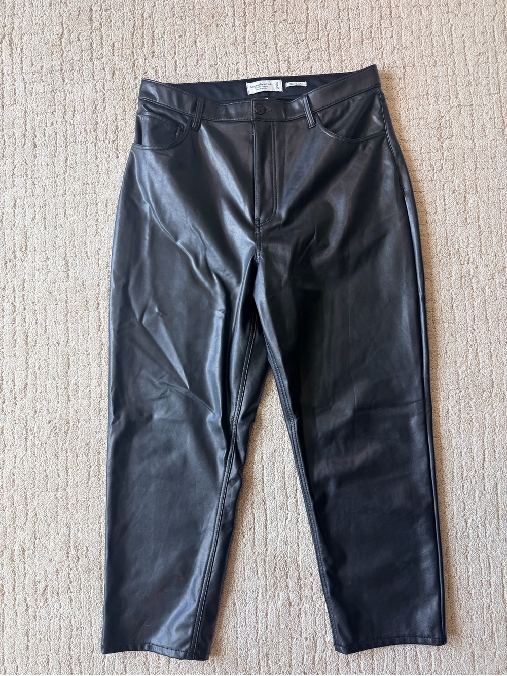 Abercrombie & Fitch Black Vegas Leather Pants - SIZE 14